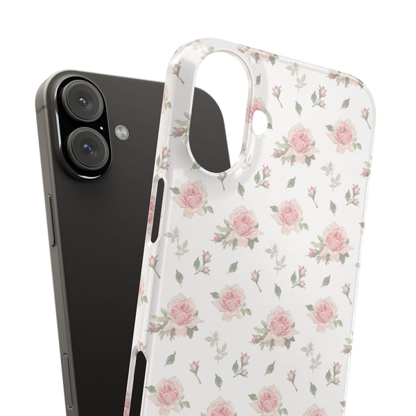 Preppy floral blush pink  Print Phone Case Slim, Impact Resistant Shell, all iPhone Models 14 Pro Max 13