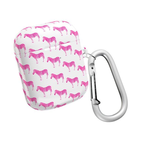 Preppy Pink Zebra Pattern AirPod Case, AirPod Pro Case, All generations