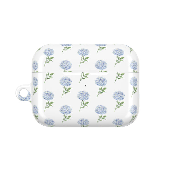 Blue Hydrangea Pattern AirPod Case, , Gift for Her, Cute Accessories, preppy Flower Pattern AirPods Cover, Grand Millennial blue and white