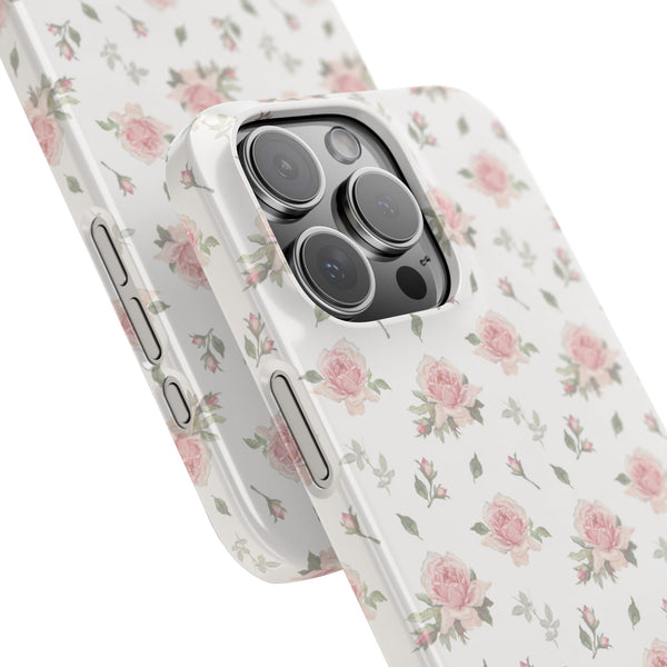 Preppy floral blush pink  Print Phone Case Slim, Impact Resistant Shell, all iPhone Models 14 Pro Max 13