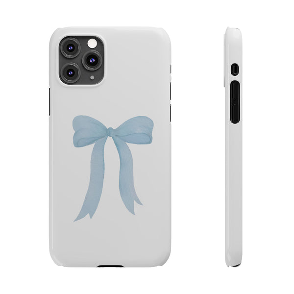 Blue Bow Phone Case, Coquette ,  preppy print Phone Case Slim and Sleek, all iPhone 15 14 Plus Pro Max 13
