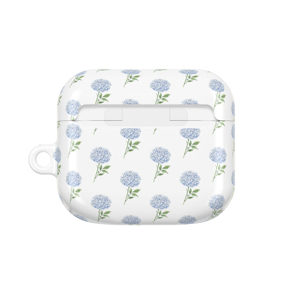 Blue Hydrangea Pattern AirPod Case, , Gift for Her, Cute Accessories, preppy Flower Pattern AirPods Cover, Grand Millennial blue and white