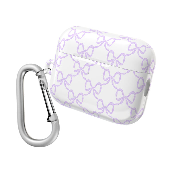 Purple Bow Pattern AirPod Case, , Gift for Her, Cute Accessories, preppy Flower Pattern AirPods Cover, Preppy Purple Bows