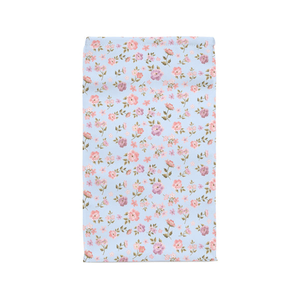Preppy Insulated Stay Cool Lunch Bag - Shabby Chic Loveshack inspired light blue floral- Water Resistant - Easy to Clean keeps food fresh.