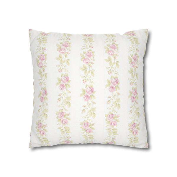 Romantic Shabby Chic Preppy Floral Pillow Cover with Zip Closure - Cover Only - Insert not included