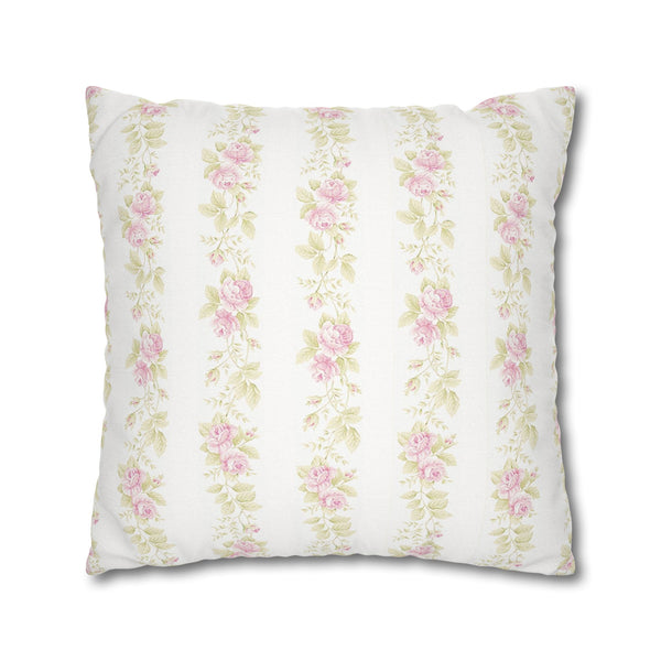Romantic Shabby Chic Preppy Floral Pillow Cover with Zip Closure - Cover Only - Insert not included