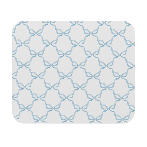 Mouse Pad Watercolor Preppy Bows Blue dorm room home office school supplies