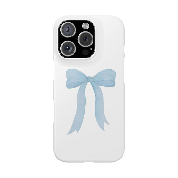 Blue Bow Phone Case, Coquette ,  preppy print Phone Case Slim and Sleek, all iPhone 15 14 Plus Pro Max 13