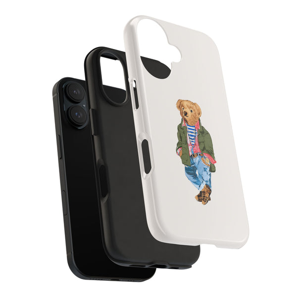 Phone Case - Preppy Bear Cargo Jacket White