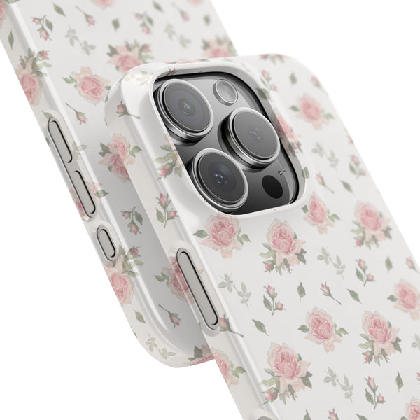 Preppy floral blush pink  Print Phone Case Slim, Impact Resistant Shell, all iPhone Models 14 Pro Max 13