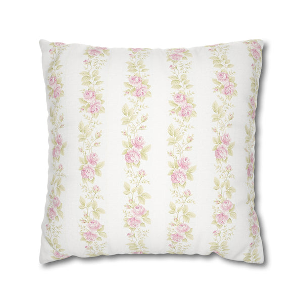 Romantic Shabby Chic Preppy Floral Pillow Cover with Zip Closure - Cover Only - Insert not included