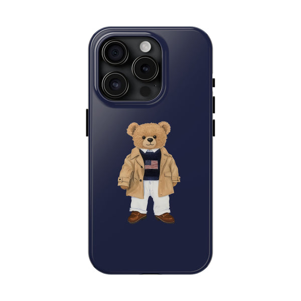 Stylish Teddy Bear Tough Phone Case - Perfect for Trendsetters