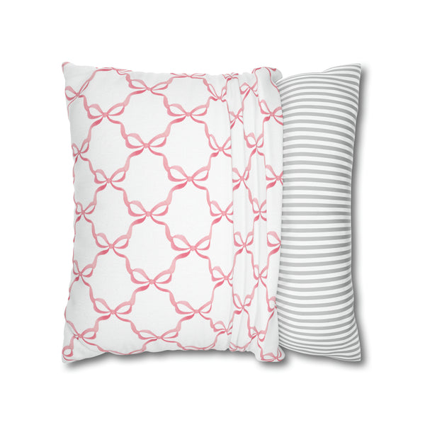 Watercolor Hearts Pink Pillow Cover with Zip Closure - Cover Only - Insert not included - teen, tween, dorm room