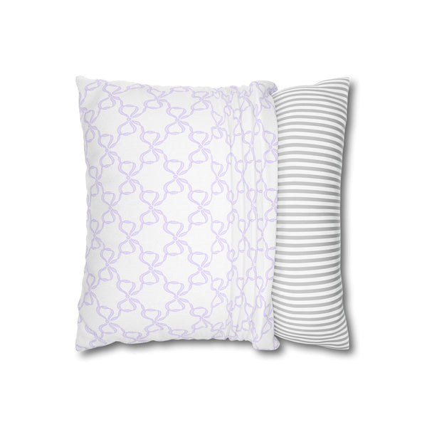 Pillow Cover, Watercolor Bow Lavender, Pillow Cover with Zip Closure - Cover Only - Insert not included