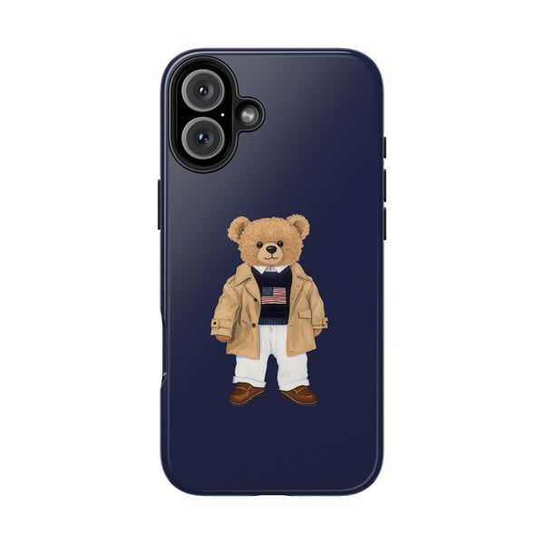 Stylish Teddy Bear Tough Phone Case - Perfect for Trendsetters