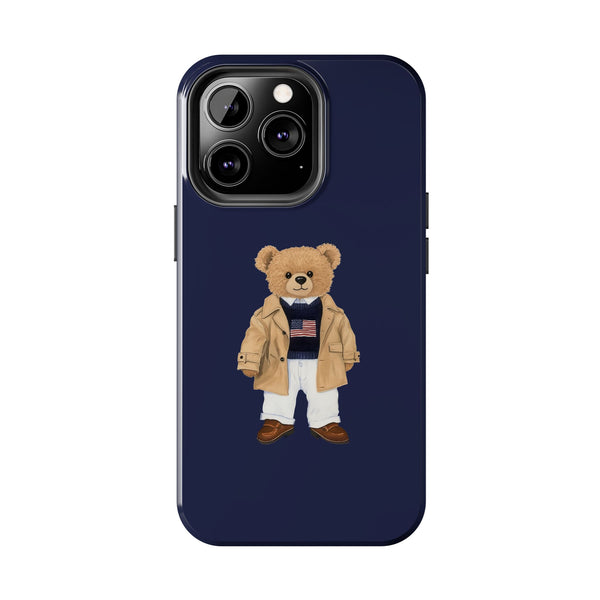 Stylish Teddy Bear Tough Phone Case - Perfect for Trendsetters