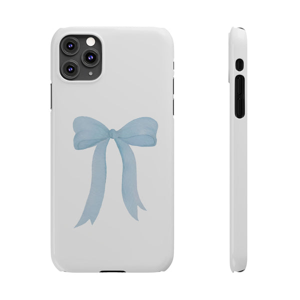 Blue Bow Phone Case, Coquette ,  preppy print Phone Case Slim and Sleek, all iPhone 15 14 Plus Pro Max 13