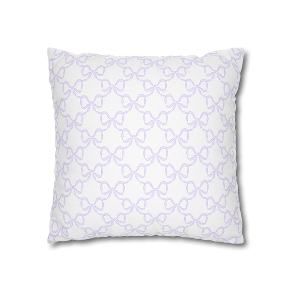 Pillow Cover, Watercolor Bow Lavender, Pillow Cover with Zip Closure - Cover Only - Insert not included
