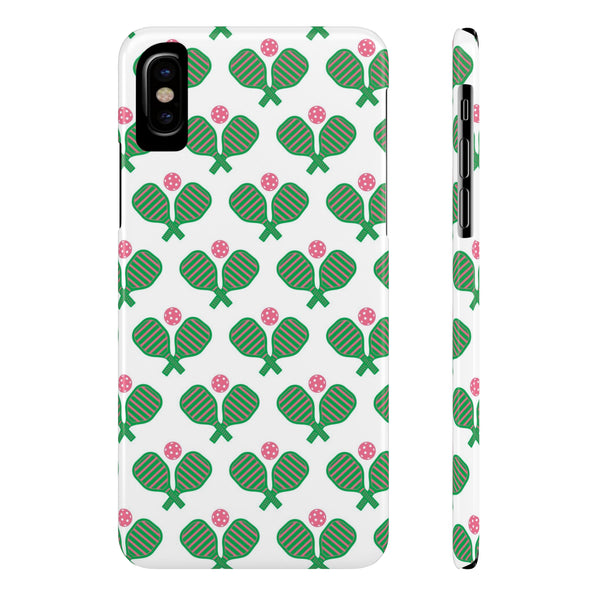 Pickle Ball Pickleball Lover Phone Case, Samsung,  iPhone Case Slim and Sleek, Preppy and Classic, Impact Resistant Shell