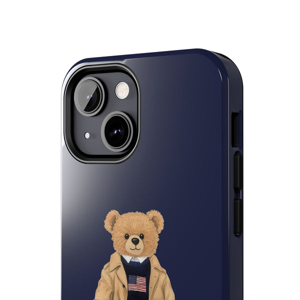 Stylish Teddy Bear Tough Phone Case - Perfect for Trendsetters