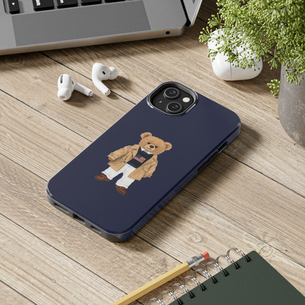 Stylish Teddy Bear Tough Phone Case - Perfect for Trendsetters