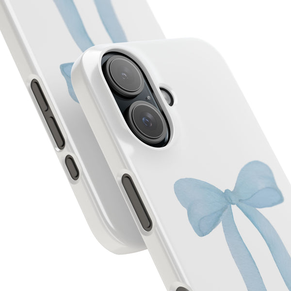 Blue Bow Phone Case, Coquette ,  preppy print Phone Case Slim and Sleek, all iPhone 15 14 Plus Pro Max 13
