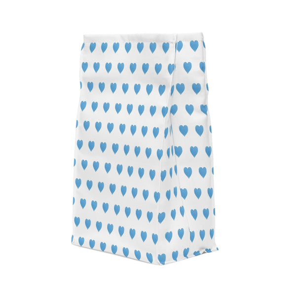 Preppy Insulated Stay Cool Lunch Bag - Watercolor Blue Hearts - Water Resistant