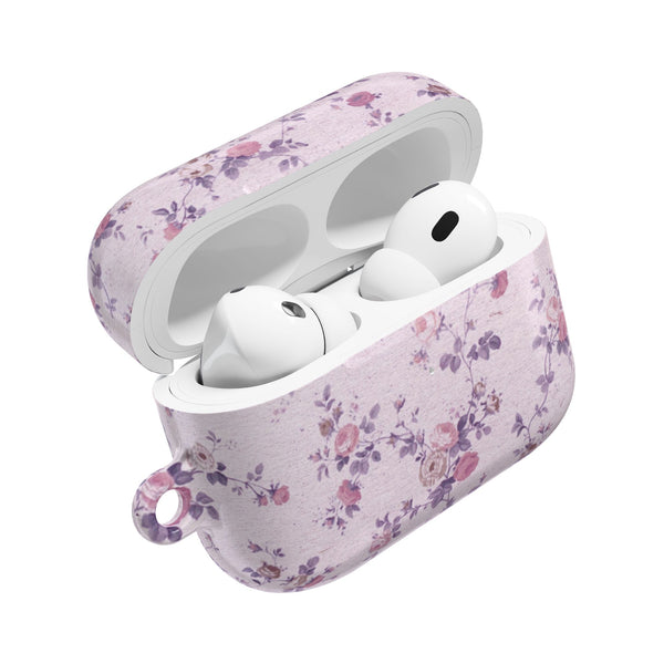 Preppy Purple Floral Pattern AirPod Case, , Gift for Her, Cute Accessories,  Lavender