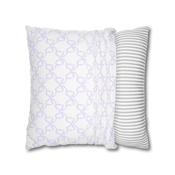 Pillow Cover, Watercolor Bow Lavender, Pillow Cover with Zip Closure - Cover Only - Insert not included