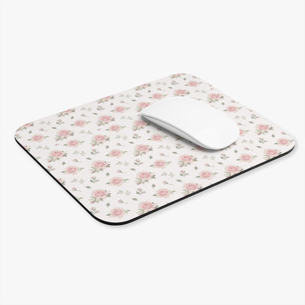 Mouse Pad Preppy Preppy Pink Floral, Romantic Roses