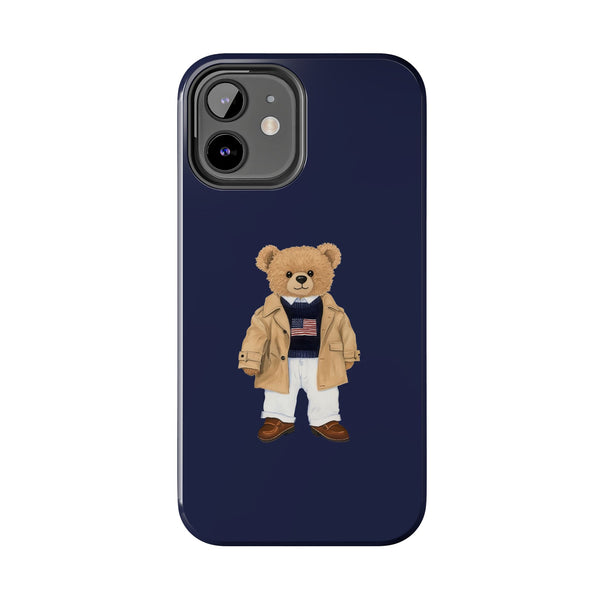 Stylish Teddy Bear Tough Phone Case - Perfect for Trendsetters