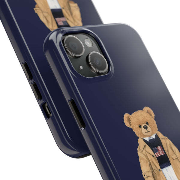 Stylish Teddy Bear Tough Phone Case - Perfect for Trendsetters