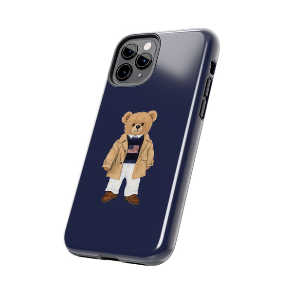 Stylish Teddy Bear Tough Phone Case - Perfect for Trendsetters