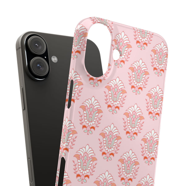 Preppy Boho Chic Block Print Phone Case Slim and Sleek, Impact Resistant Shell, all iPhone Models 14 Pro Max 13