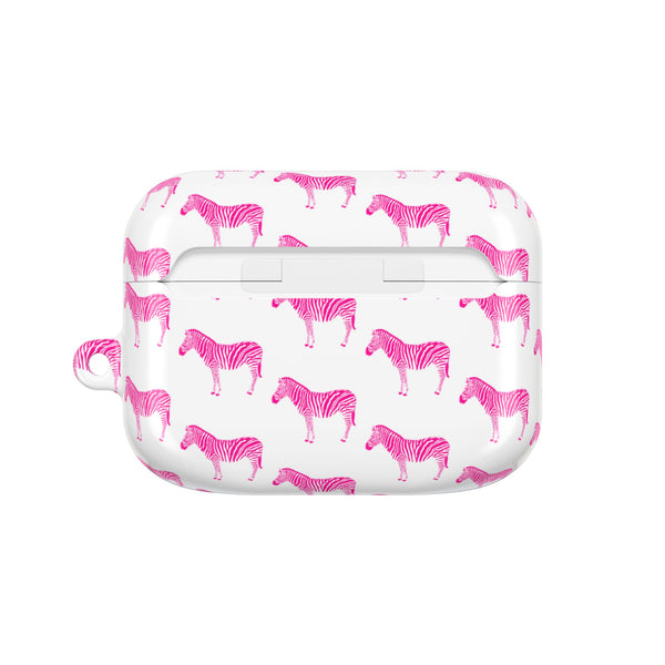 Preppy Pink Zebra Pattern AirPod Case, AirPod Pro Case, All generations