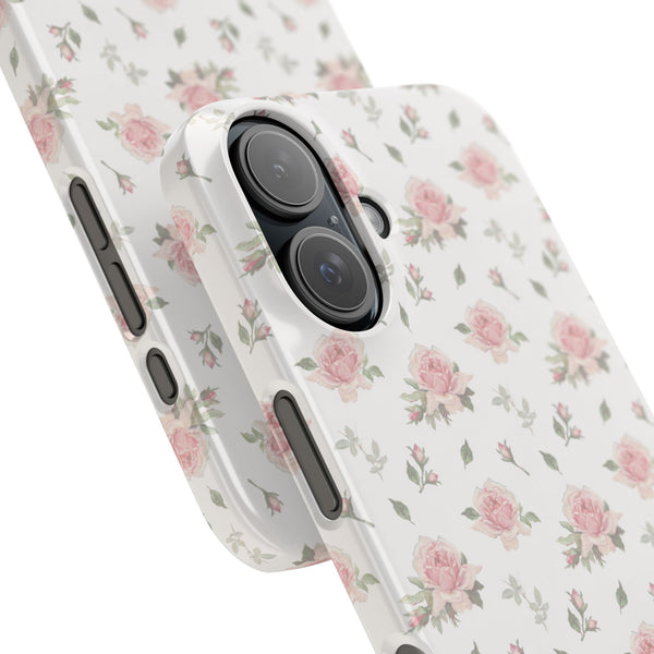 Preppy floral blush pink  Print Phone Case Slim, Impact Resistant Shell, all iPhone Models 14 Pro Max 13