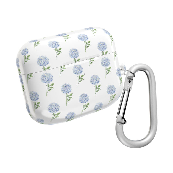 Blue Hydrangea Pattern AirPod Case, , Gift for Her, Cute Accessories, preppy Flower Pattern AirPods Cover, Grand Millennial blue and white