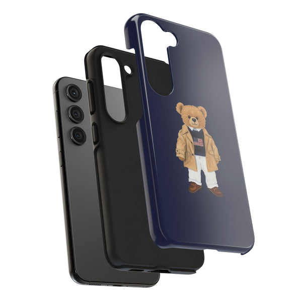 Stylish Teddy Bear Tough Phone Case - Perfect for Trendsetters
