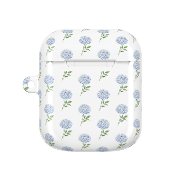 Blue Hydrangea Pattern AirPod Case, , Gift for Her, Cute Accessories, preppy Flower Pattern AirPods Cover, Grand Millennial blue and white