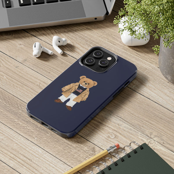 Stylish Teddy Bear Tough Phone Case - Perfect for Trendsetters