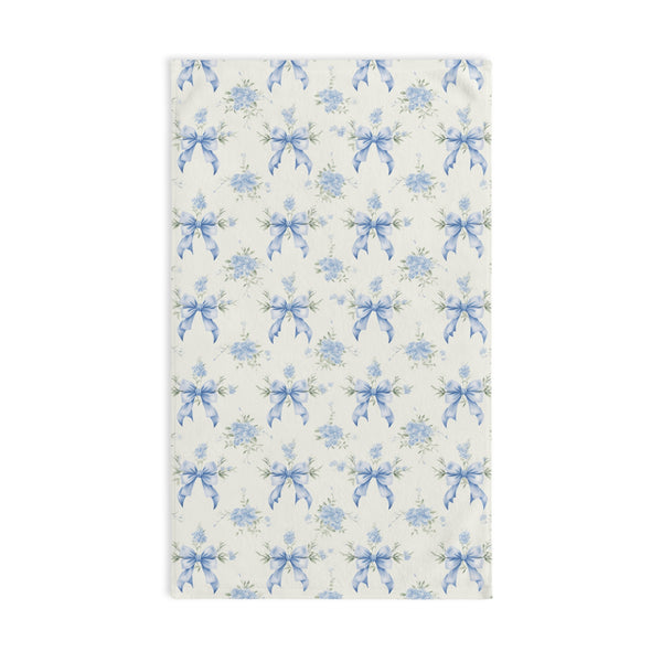 Hand TowelBlue Bows Floral Towel