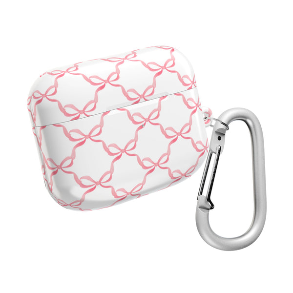 Pink Bow Pattern AirPod Case, , Gift for Her, Cute Accessories, preppy Flower Pattern AirPods Cover, Grand Millennial