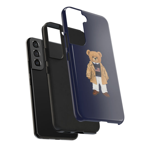 Stylish Teddy Bear Tough Phone Case - Perfect for Trendsetters