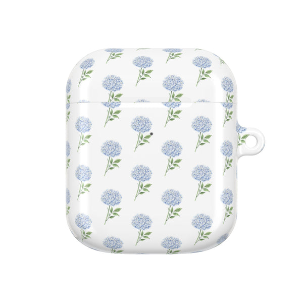 Blue Hydrangea Pattern AirPod Case, , Gift for Her, Cute Accessories, preppy Flower Pattern AirPods Cover, Grand Millennial blue and white