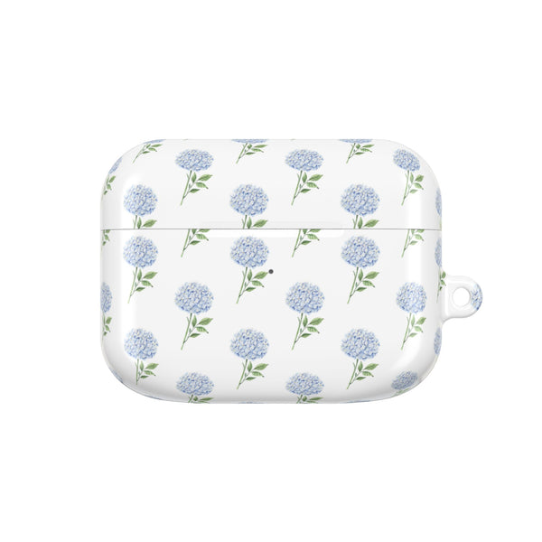 Blue Hydrangea Pattern AirPod Case, , Gift for Her, Cute Accessories, preppy Flower Pattern AirPods Cover, Grand Millennial blue and white