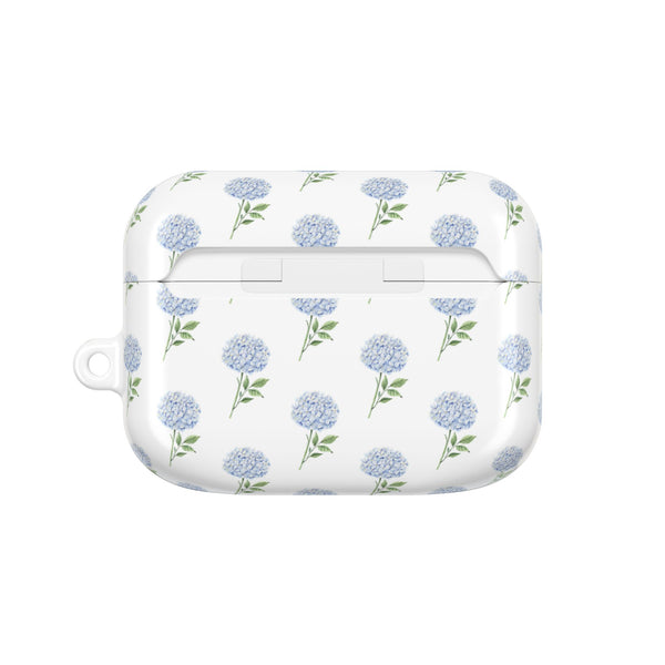 Blue Hydrangea Pattern AirPod Case, , Gift for Her, Cute Accessories, preppy Flower Pattern AirPods Cover, Grand Millennial blue and white