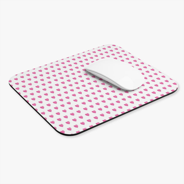 Mouse Pad Watercolor pink hearts dorm room home office school supplies
