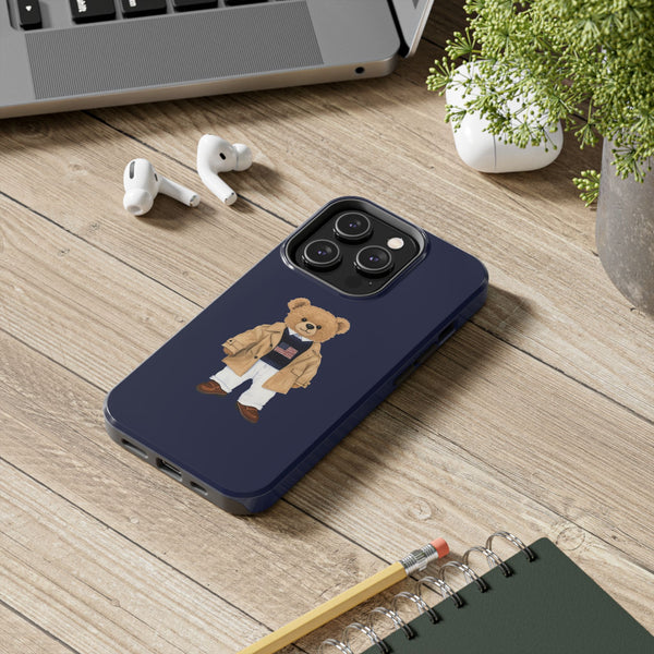 Stylish Teddy Bear Tough Phone Case - Perfect for Trendsetters