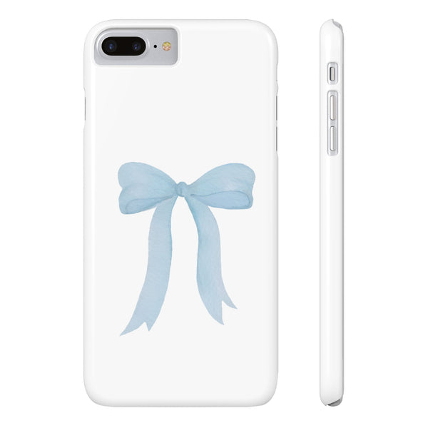 Blue Bow Phone Case, Coquette ,  preppy print Phone Case Slim and Sleek, all iPhone 15 14 Plus Pro Max 13
