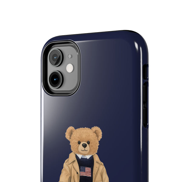 Stylish Teddy Bear Tough Phone Case - Perfect for Trendsetters